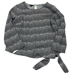 Talbots Abstract print Tie hem top/blouse/shirt Women's size 1X Petite